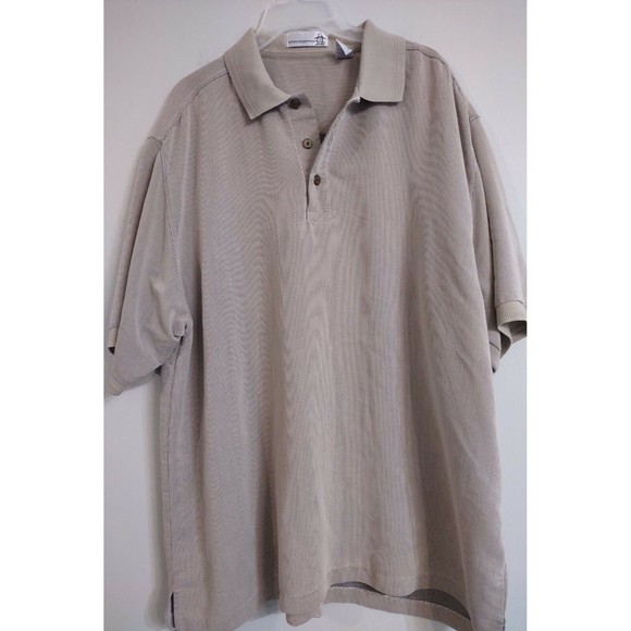 Penguin By MunsingWear Classic Fit Henley Style Polo Shirt Size XL Tan - Picture 1 of 7